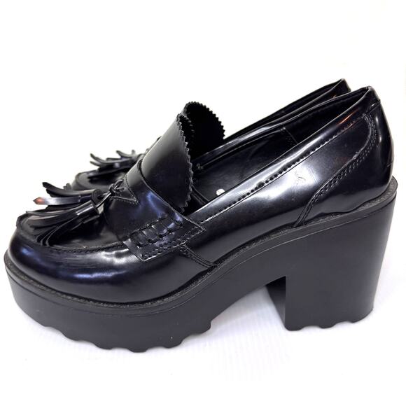 MOSSIMO Reagan Platform‎ Loafers Women's 10 Chunky Academia Whimsigoth Y2K Goth - Picture 2 of 14